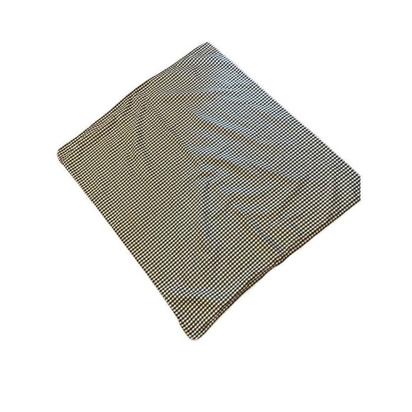 Vintage Gingham Hand Made Lined Tablecloth 54” x 54” Green & White Cotton - Picture 3 of 7